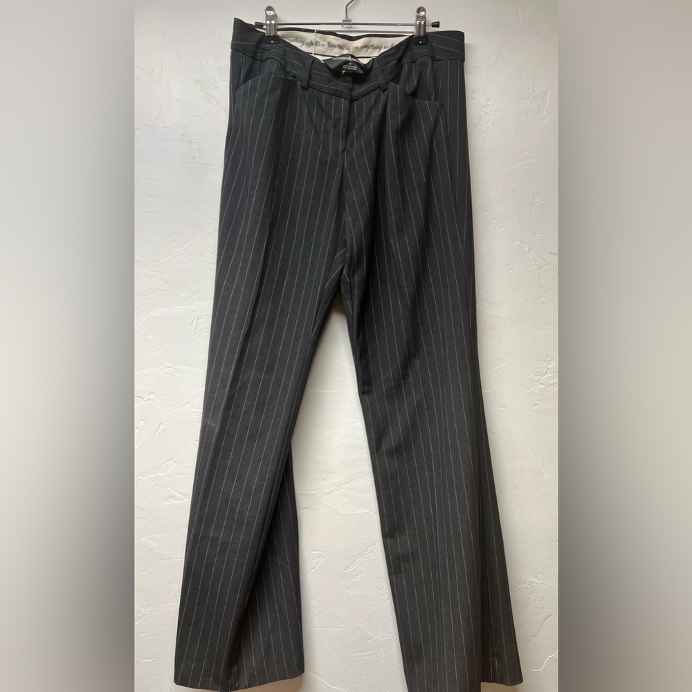 Normakamali Polyester and Rayon Penstripe Dress Pants